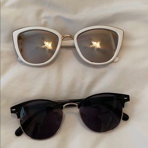 White and black stylish sunglasses!!